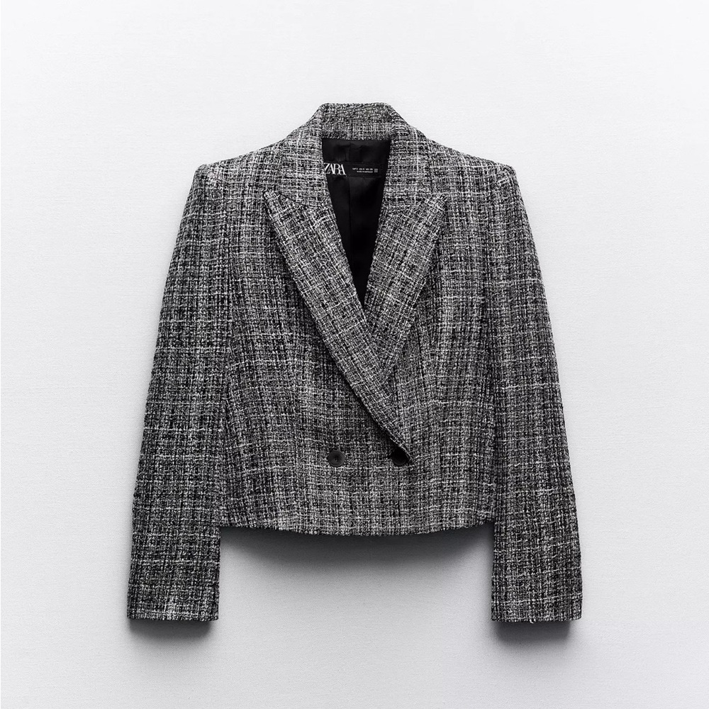 Zara Women's Gray Tweed Jacket